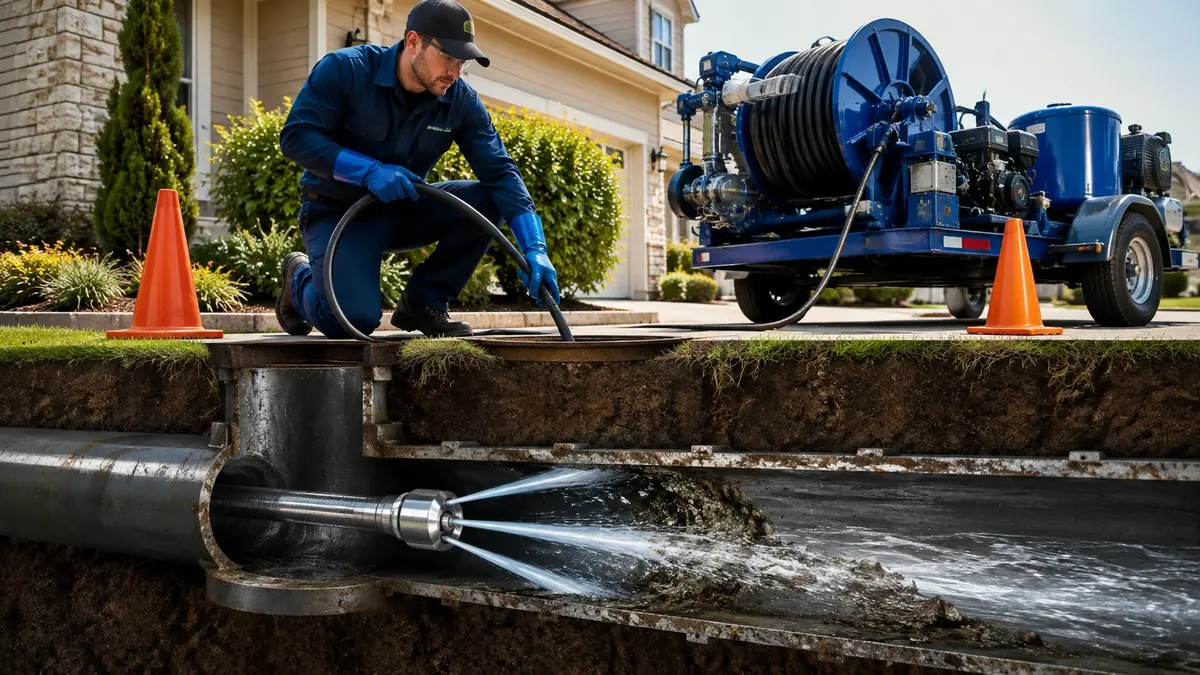 Main Sewer Line Hydro Jet Cleaning in Perris